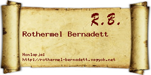 Rothermel Bernadett névjegykártya