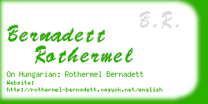 bernadett rothermel business card